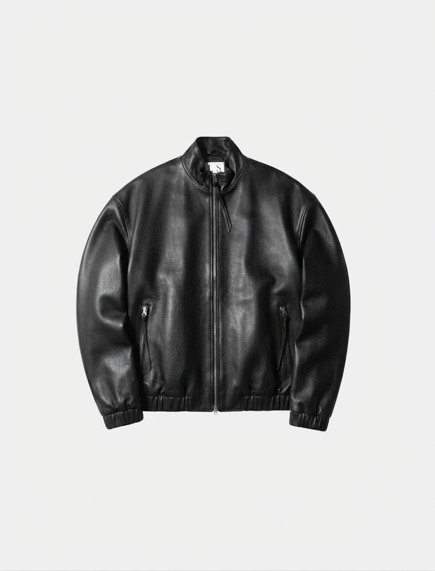 John TRUCK Jacket BLACK LEATHER
