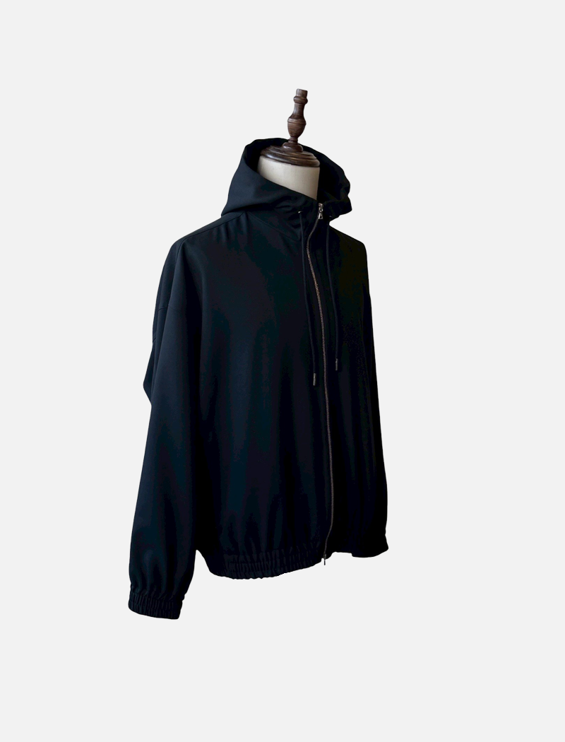 「SLIVER(スリバー)」TWR KERSEY ZIP-UP PARKA BLACK