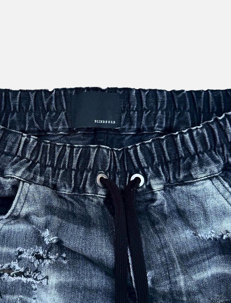 「DERANGE Crushed Special Edition」CLASH DENIM CARGO SKINNY PANTS