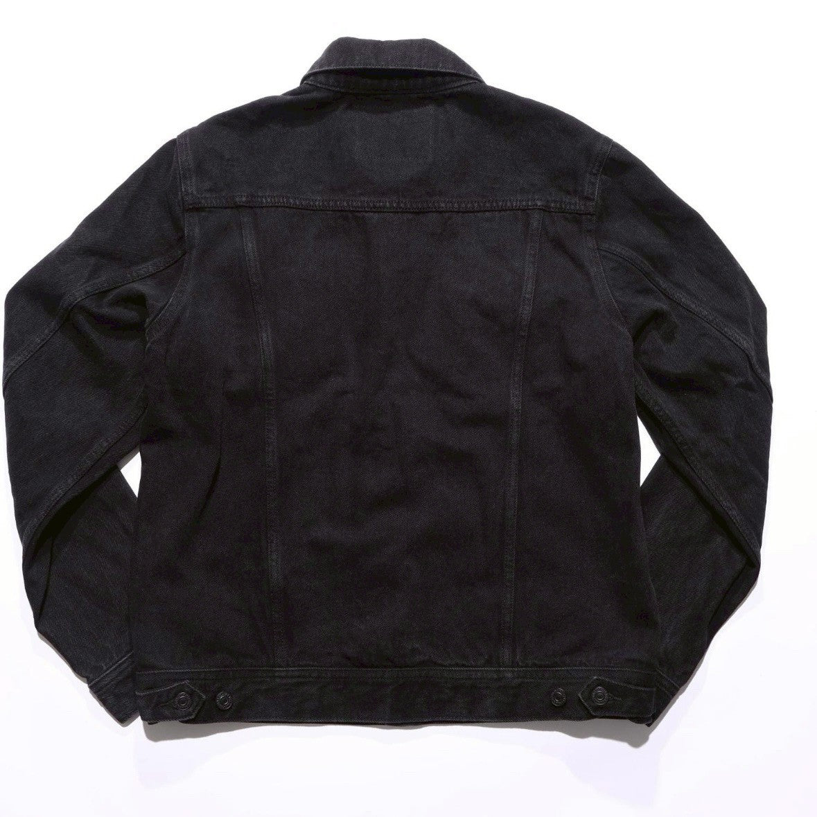 12oz SOFT BLACK DENIM TRUCKER JACKET BLACK