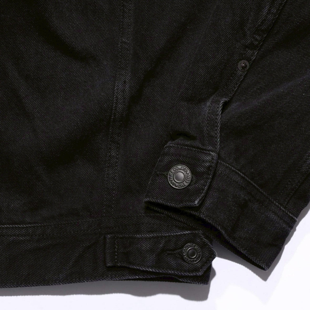 12oz SOFT BLACK DENIM TRUCKER JACKET BLACK