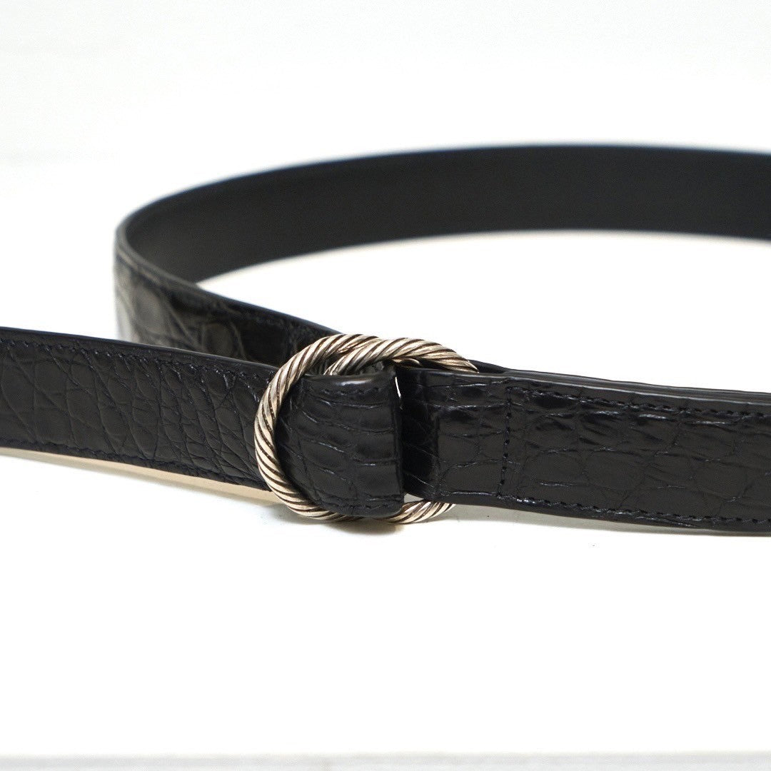 【受注終了】 Cisei + h x THE BAR 極上のシルバーリングベルト C2001 W RING BELT ブラック×シルバー1