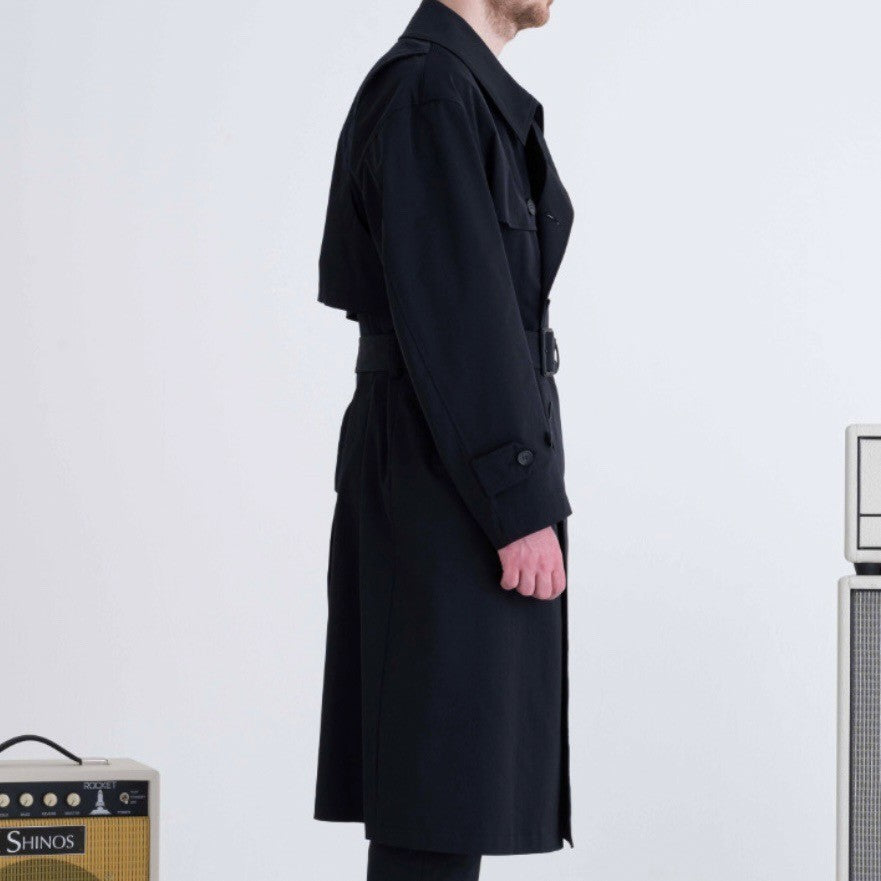 COTTONLIKE TWILL TRENCH COAT