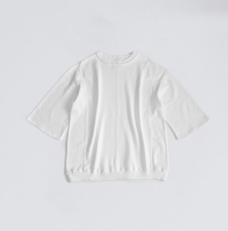 Compact spin cotton oversized pullover White