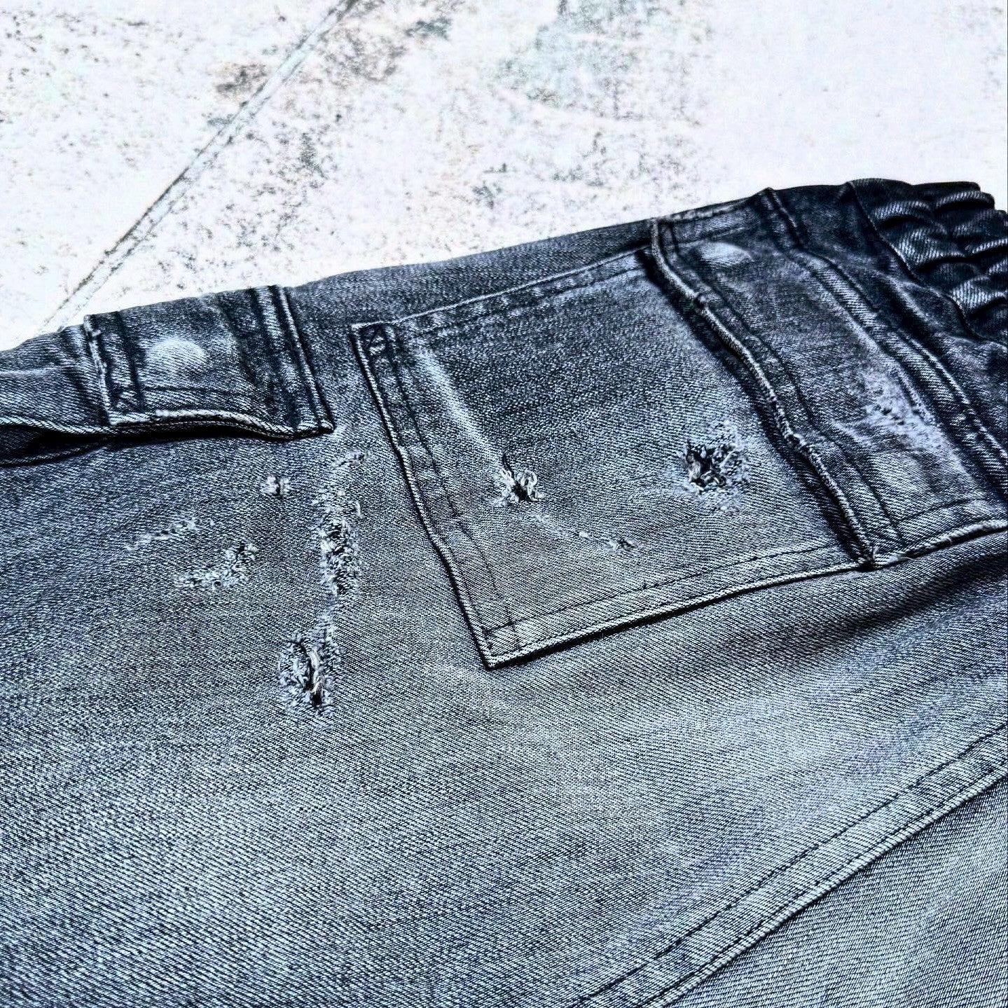 「DERANGE Crushed Special Edition」CLASH DENIM CARGO SKINNY PANTS