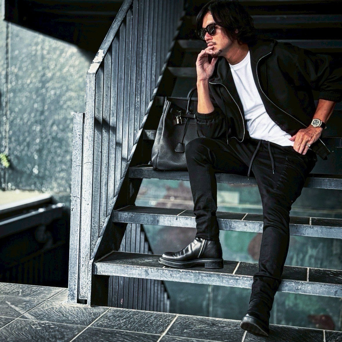 「DERANGE(デランジ)」ONE WASH DENIM CARGO SKINNY PANTS