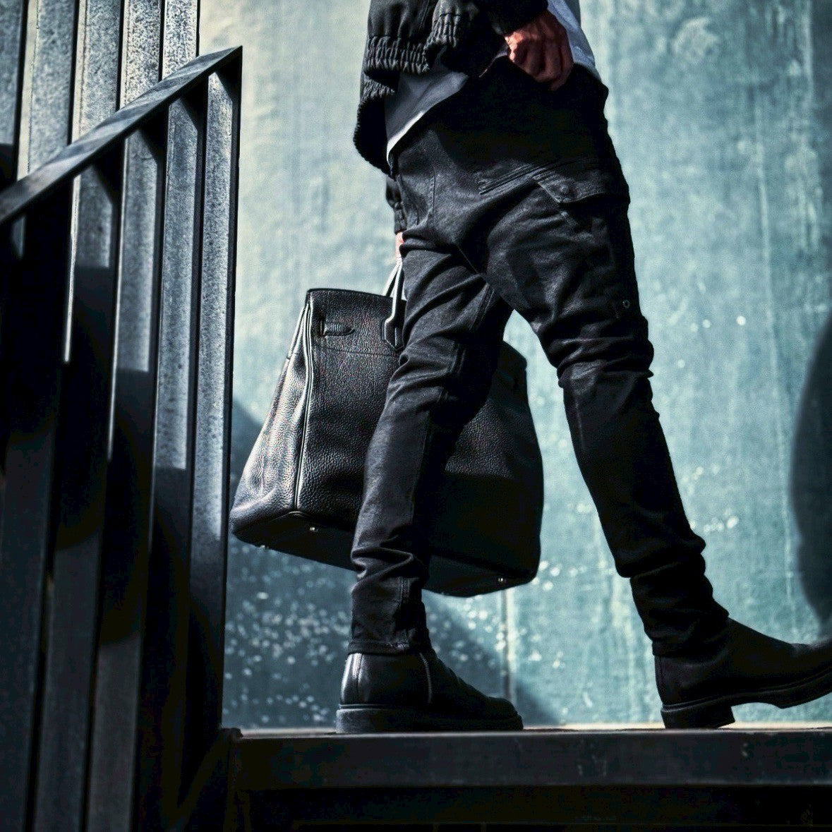 「DERANGE(デランジ)」ONE WASH DENIM CARGO SKINNY PANTS