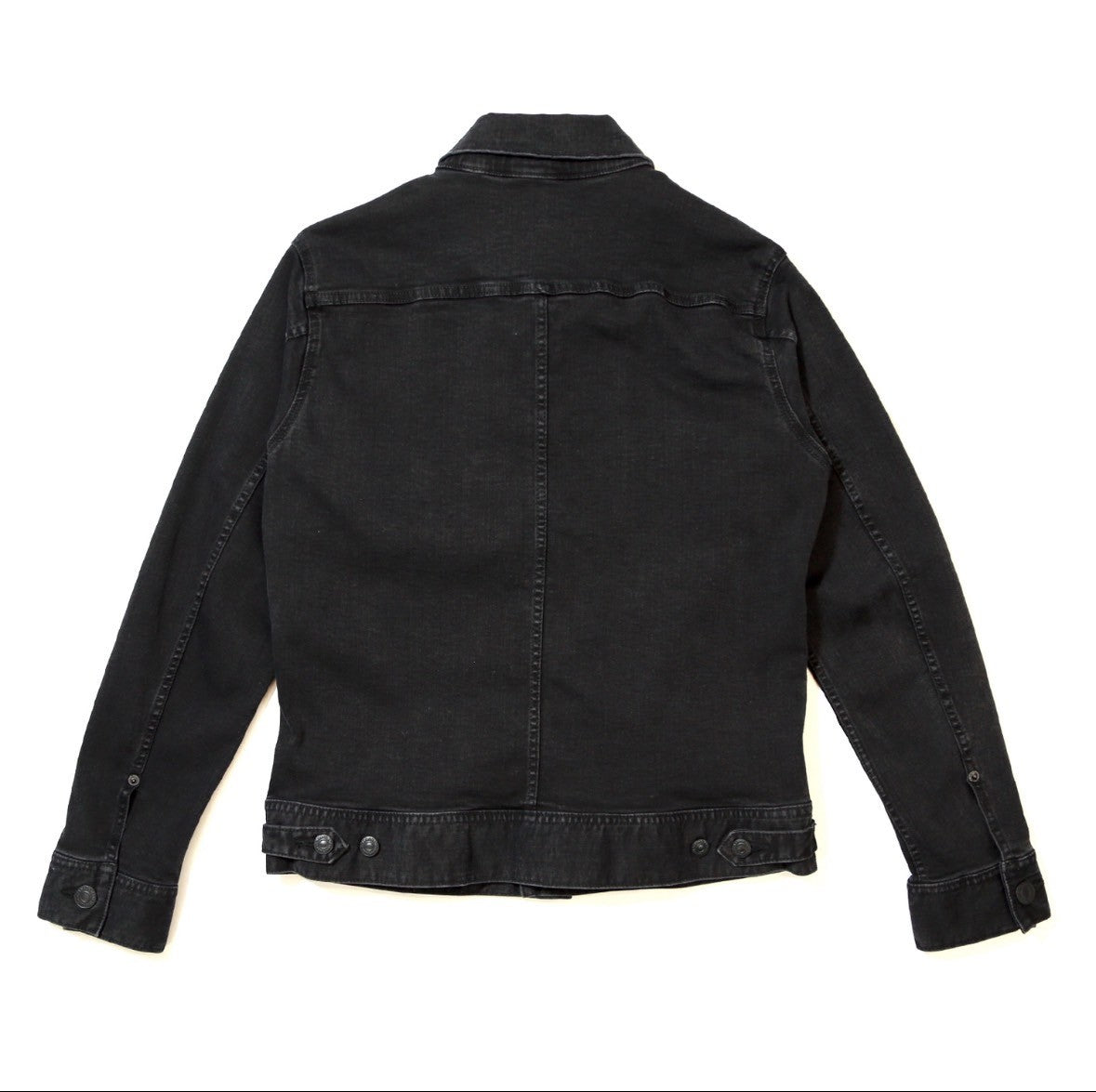 STRETCH COMFY DENIM JACKET #BLACK