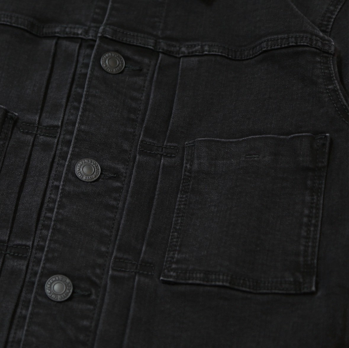 STRETCH COMFY DENIM JACKET #BLACK