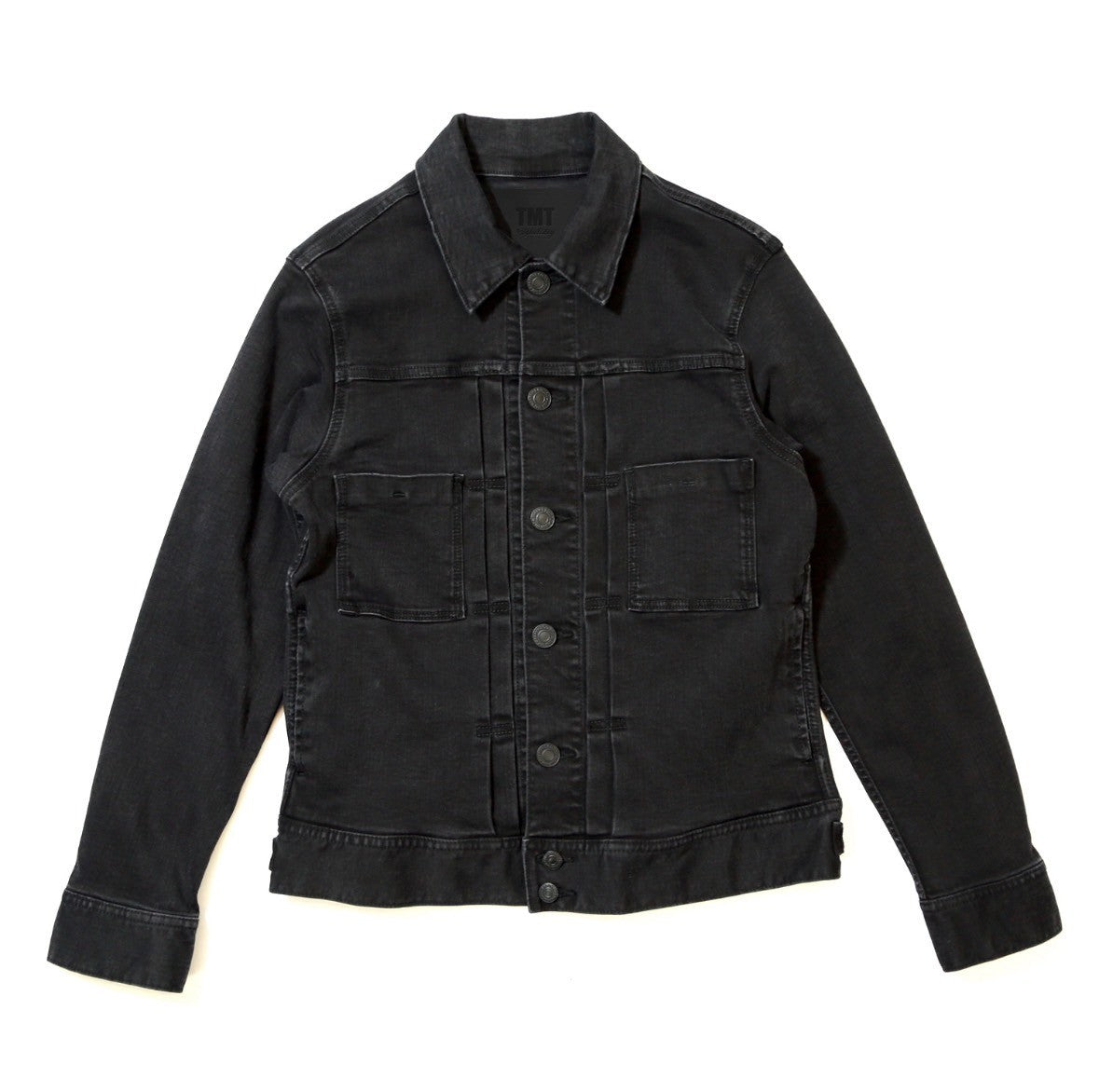 STRETCH COMFY DENIM JACKET #BLACK