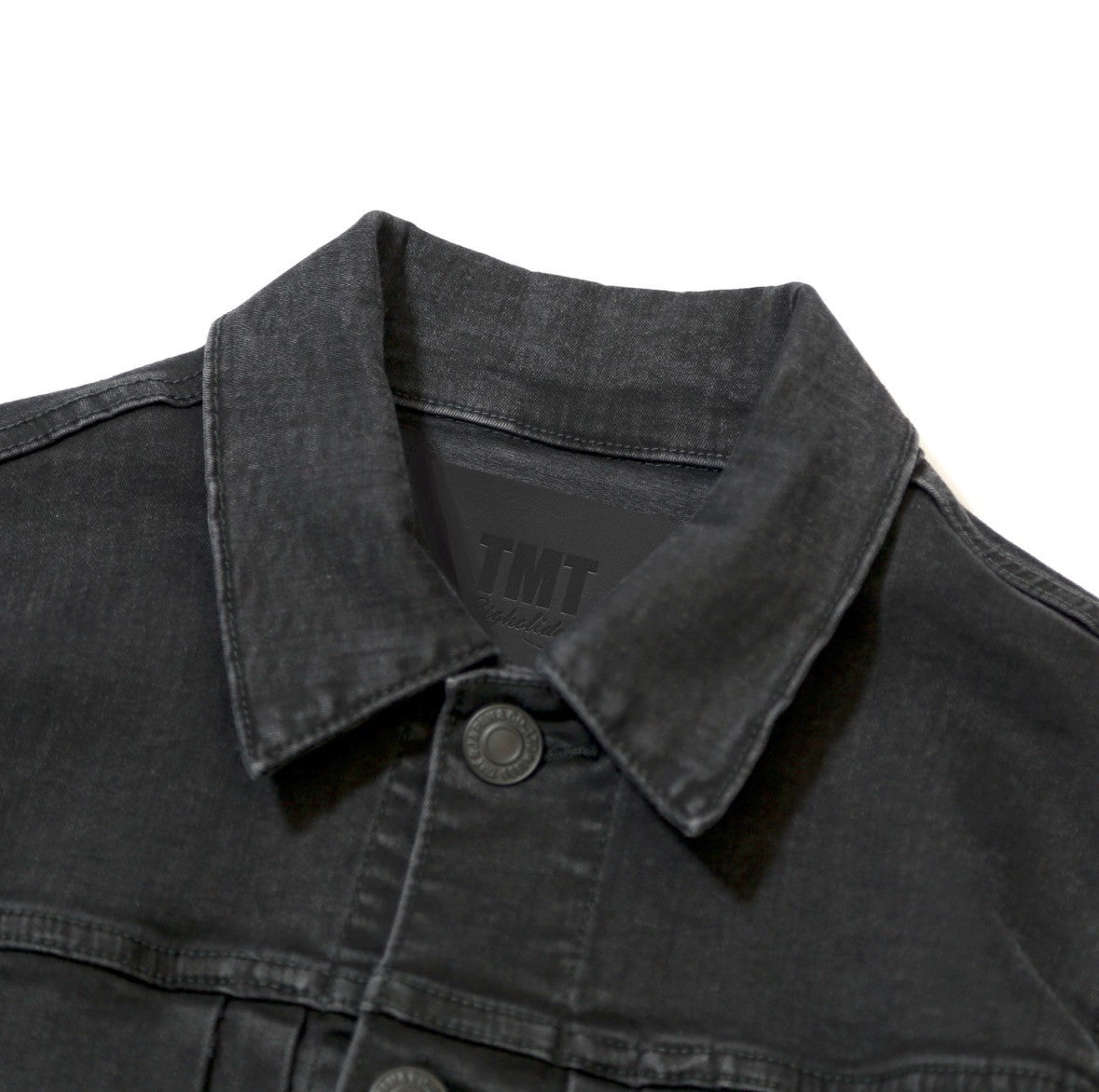 STRETCH COMFY DENIM JACKET #CHARCOAL