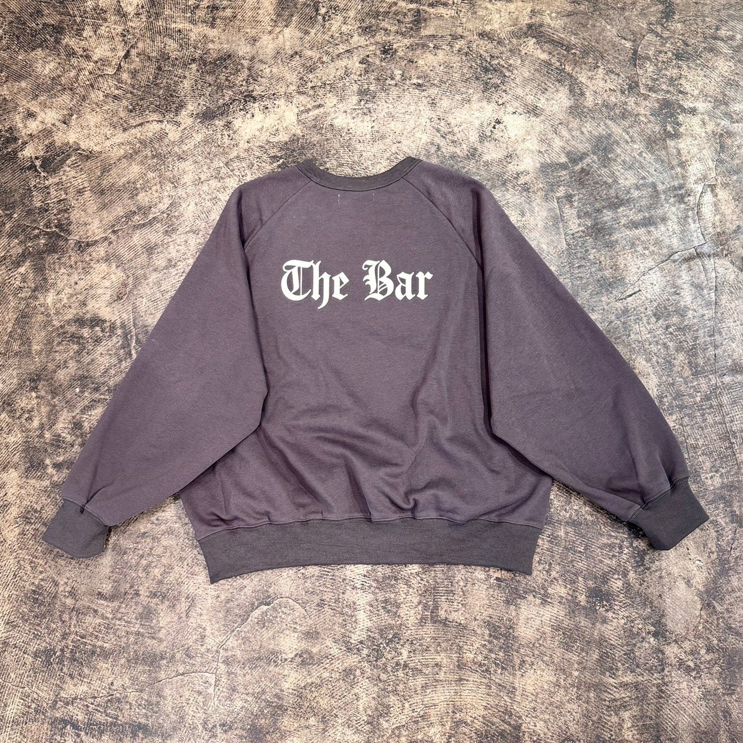 THE BAR x WIZZARD PRINT SIDE ZIP SWEAT "THE BAR LOGO" #CHARCOAL