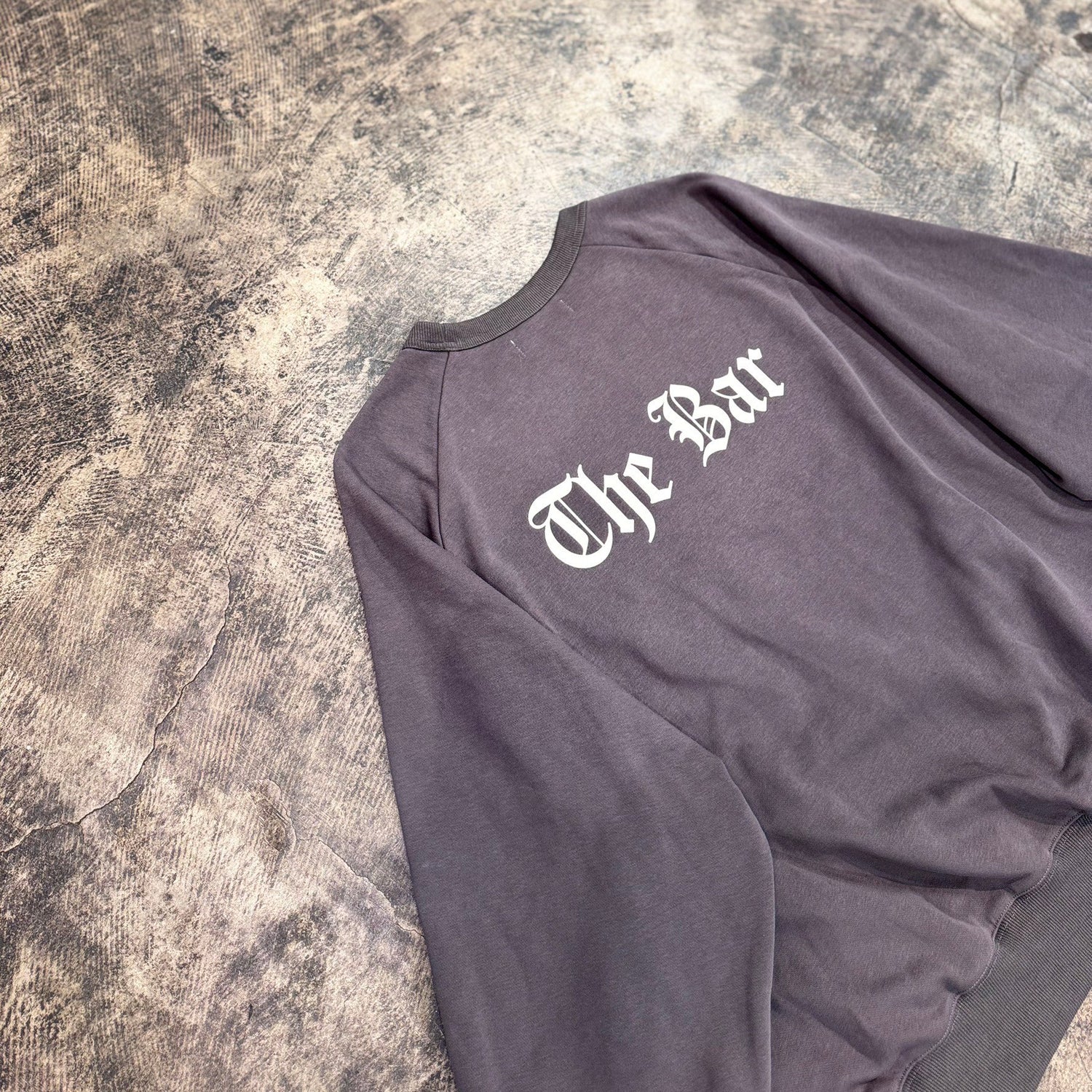 THE BAR x WIZZARD PRINT SIDE ZIP SWEAT "THE BAR LOGO" #CHARCOAL