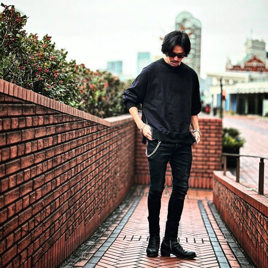 THE BAR x WIZZARD SIDE ZIP SWEAT #BLACK