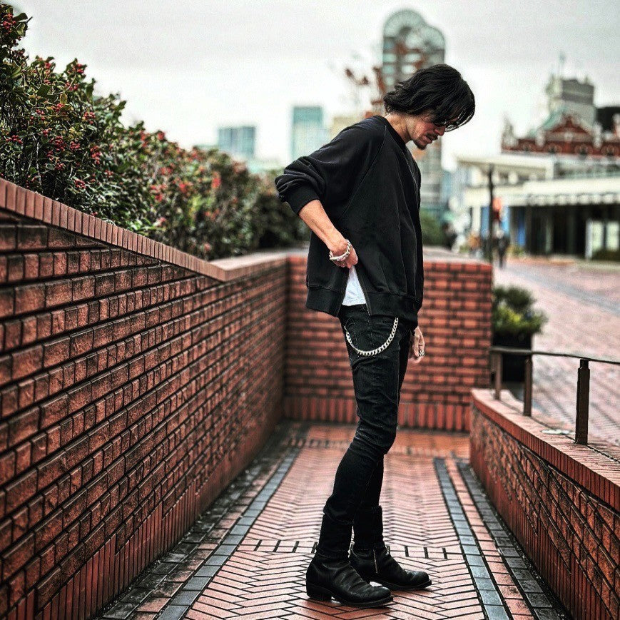 THE BAR x WIZZARD SIDE ZIP SWEAT #BLACK