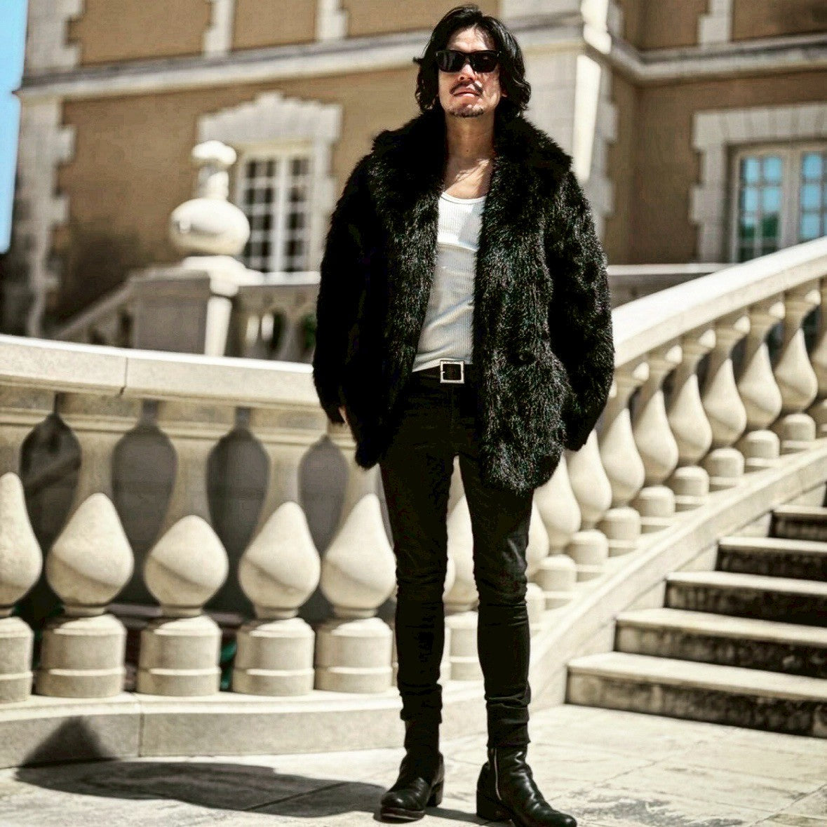 フェイクフォックスハーフダブル「Ulyss(ユリス)」 ブラック