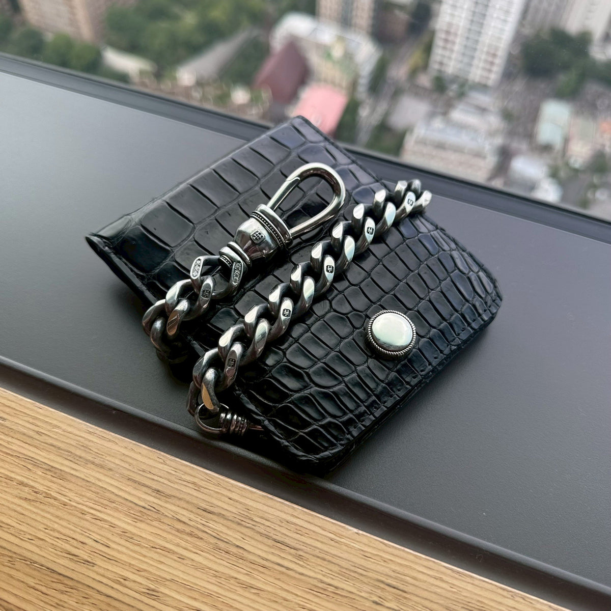 THE BAR 完全別注】クロコダイル無双ウォレット『Rudy』