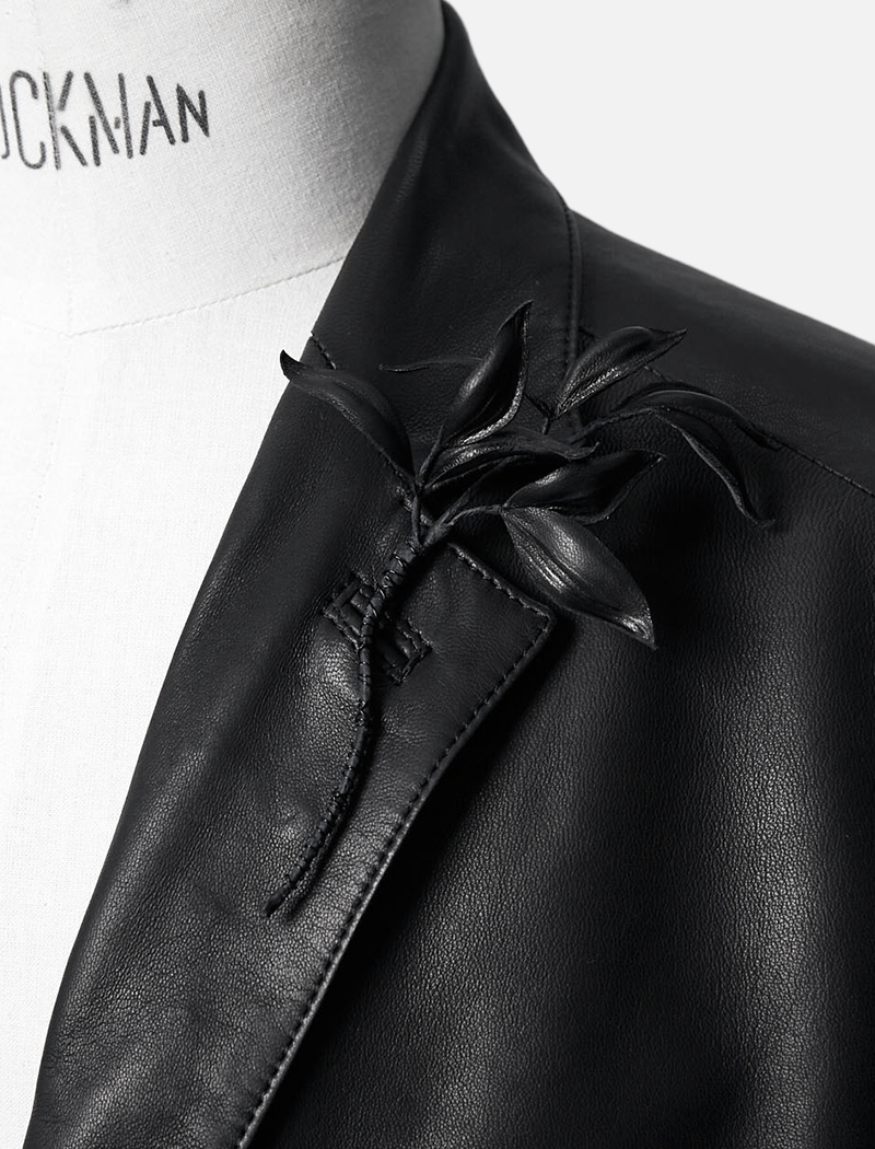 Notched Lapel Jacket with Lapel Pin