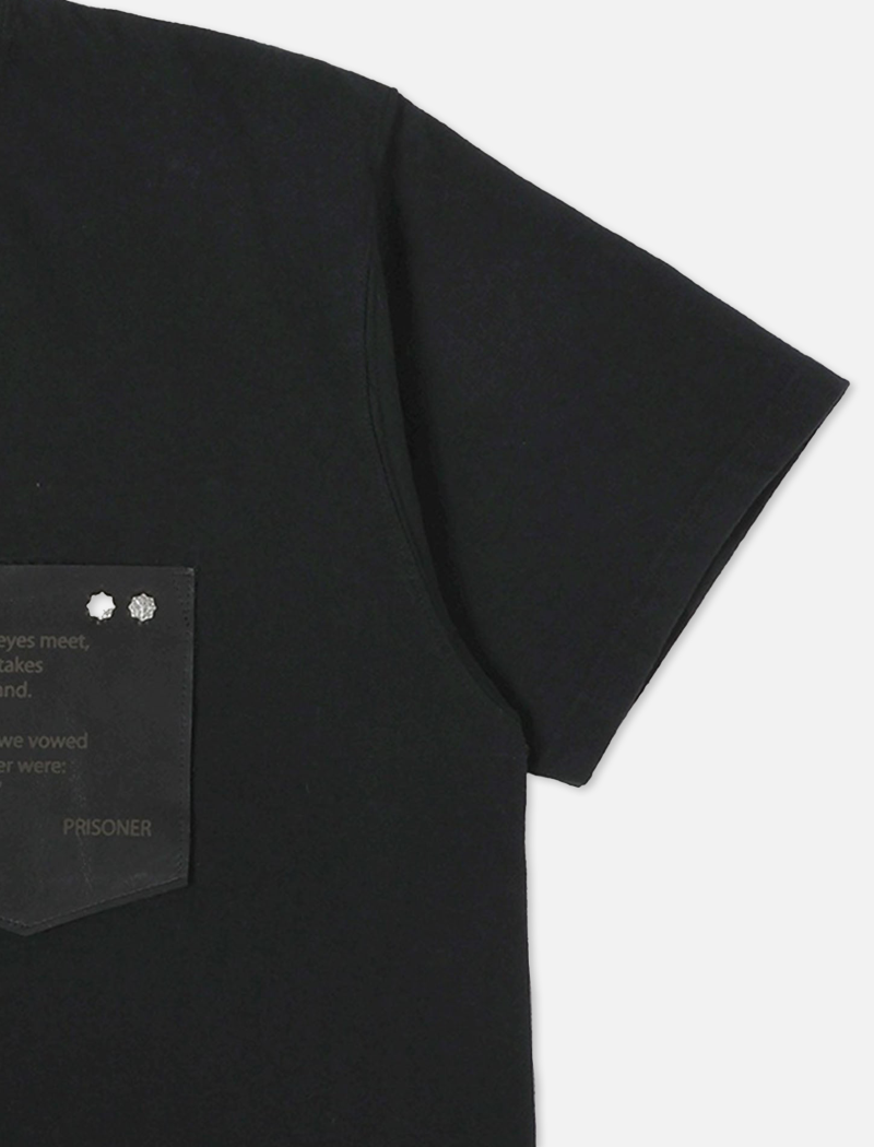 ID1904 US COTTON STUDS T-SHIRT BLACK