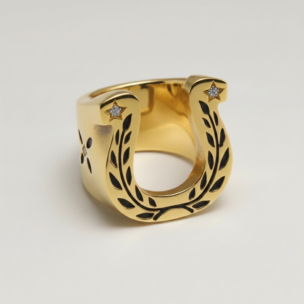 Laurel Horseshoe Ring Diamond K18YG