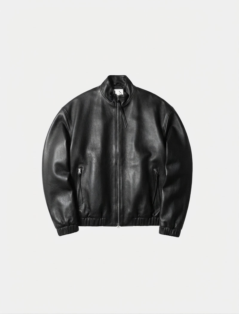 John TRUCK Jacket BLACK LEATHER