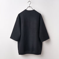 Wool felt oversized pullover Black