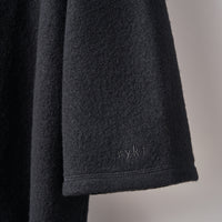Wool felt oversized pullover Black