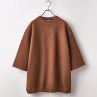 Wool felt oversized pullover Camel
