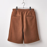 Wool felt cable short pants Camel