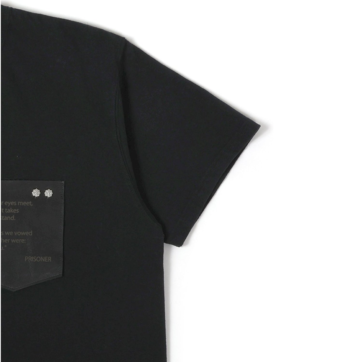 ID1904 US COTTON STUDS T-SHIRT BLACK