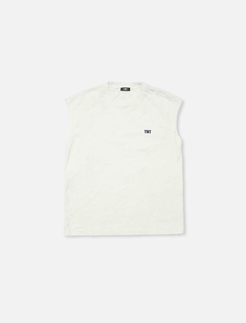 DRY COTTON JERSEY SLEEVELESS TEE (LOGO)
