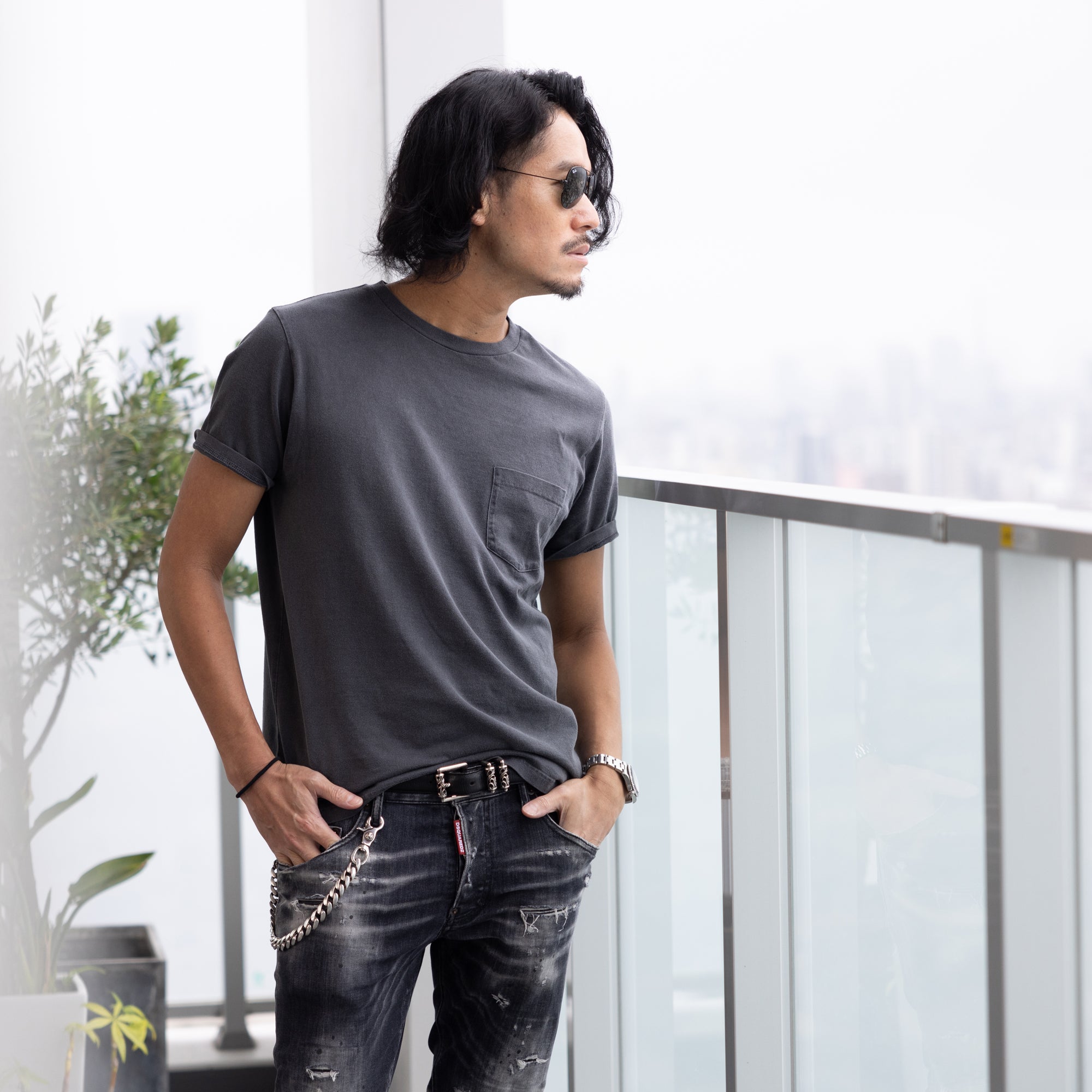 新品 限定 千場 サトシーノ ヴィンテージ加工 Tシャツ L トリプルワン 干場×サトシーノ コラボブランド Tシャツ「T-3」 – THE BAR