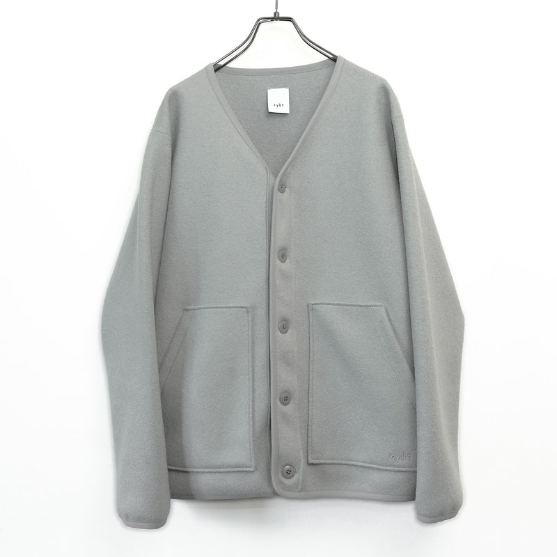 Wool felt liner cardigan Pale Khaki