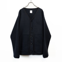 Wool felt liner cardigan  Dark navy