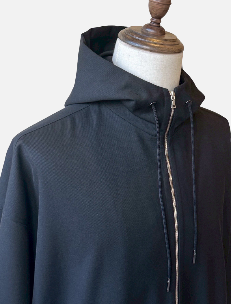 「SLIVER（スリバー）」TWR KERSEY ZIP-UP PARKA BLACK