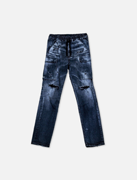 「DERANGE Crushed Special Edition」CLASH DENIM CARGO SKINNY PANTS