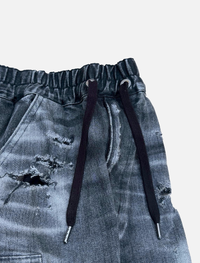「DERANGE Crushed Special Edition」CLASH DENIM CARGO SKINNY PANTS