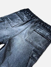 「DERANGE Crushed Special Edition」CLASH DENIM CARGO SKINNY PANTS