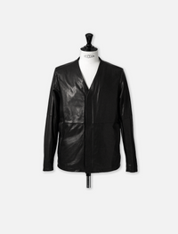 Collarless jacket