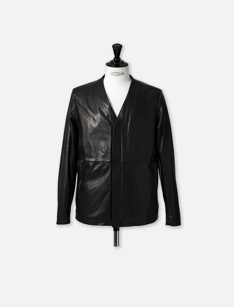 Collarless jacket