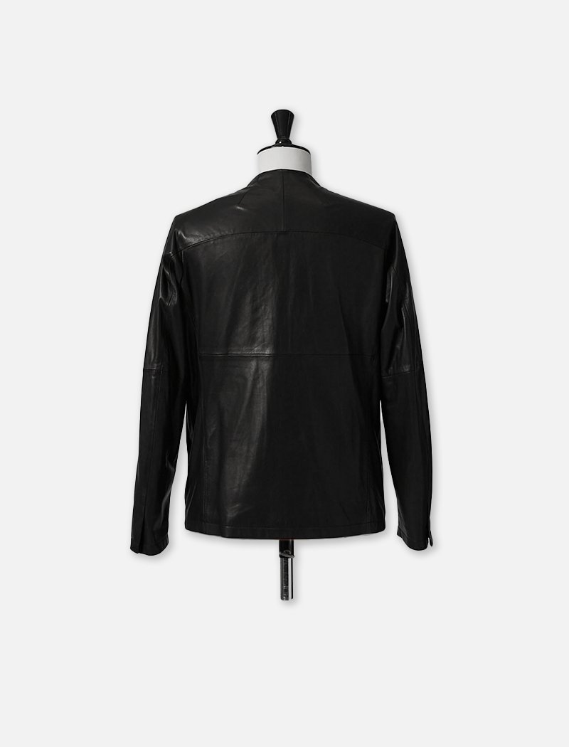 Collarless jacket