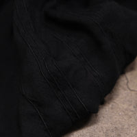 LEATHER IN STOLE / RAYON SILK カラー：ブラック