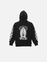 F&G01 12oz  SWEAT HOODIE BK/MARIA&FLAMES