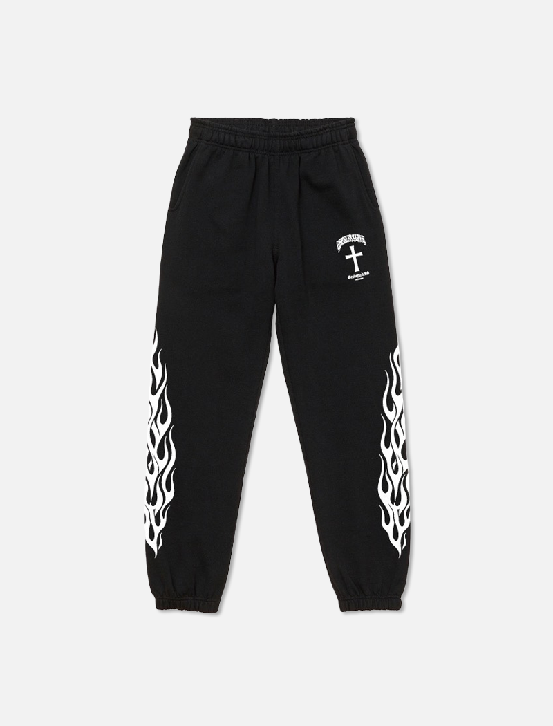 F&G03 12oz SWEAT PANTS FLAMES