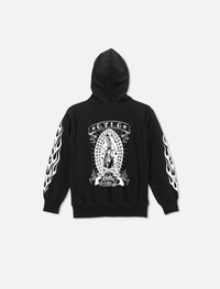 F&G04 12oz  SWEAT ZIP HOODIE BK/MARIA&FLAMES