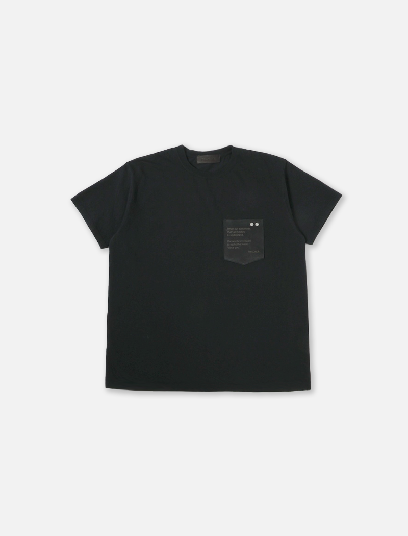 ID1904 US COTTON STUDS T-SHIRT BLACK