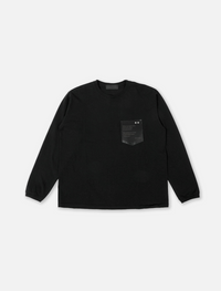 ID1905 US COTTON STUDS LONG T-SHIRT BLACK