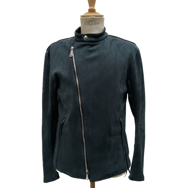 MO3039 HI TENTION ECO SUEDE ASM RIDERS JACKET #77 DARK GREEN