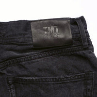 12oz SOFT BLACK DENIM 5P STRAIGHT GREY