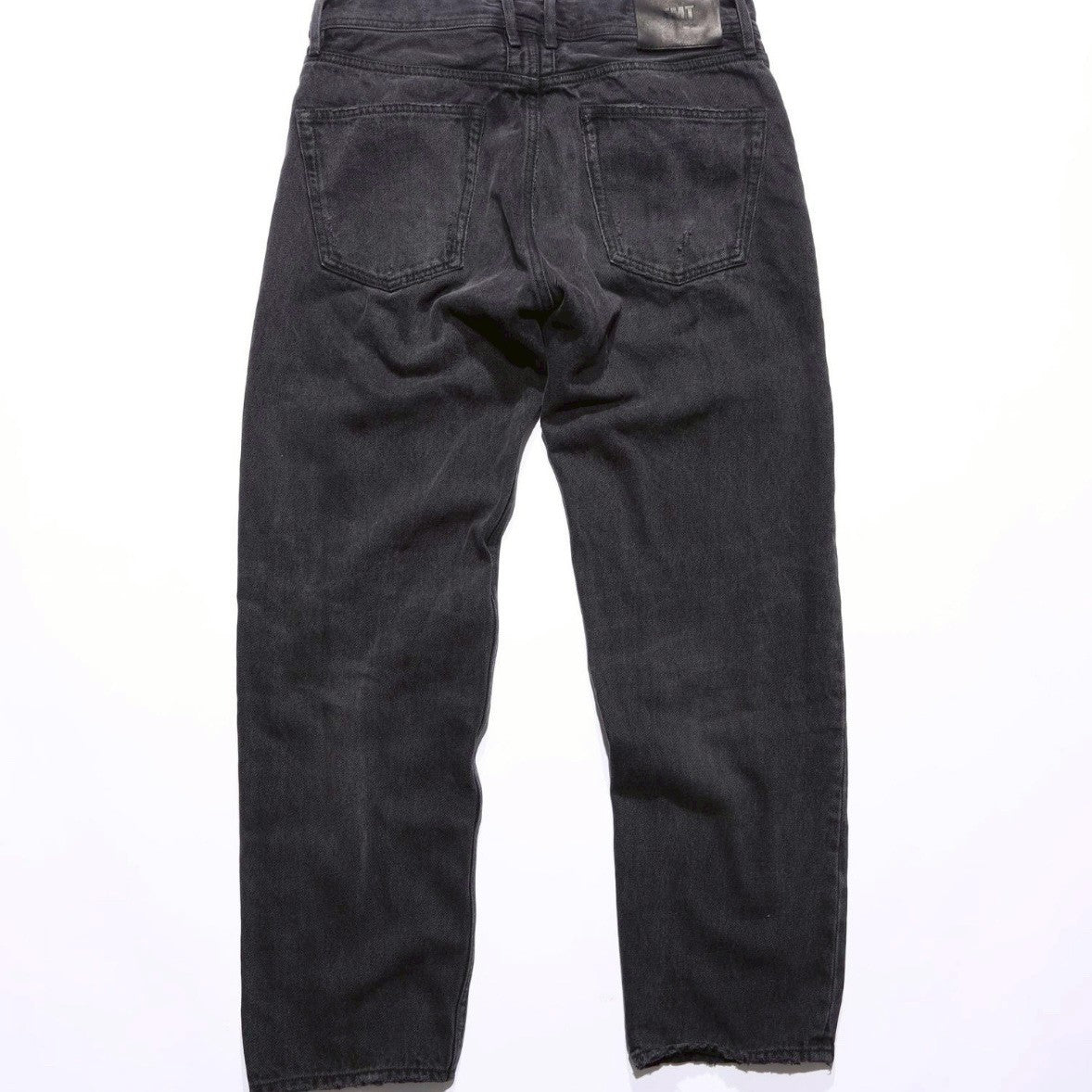 12oz SOFT BLACK DENIM 5P STRAIGHT GREY